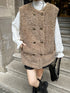 Textured Double Button Vest